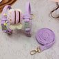 Plush Dog Harness and Leash Set Adjustable Neck Size Small to Large 7