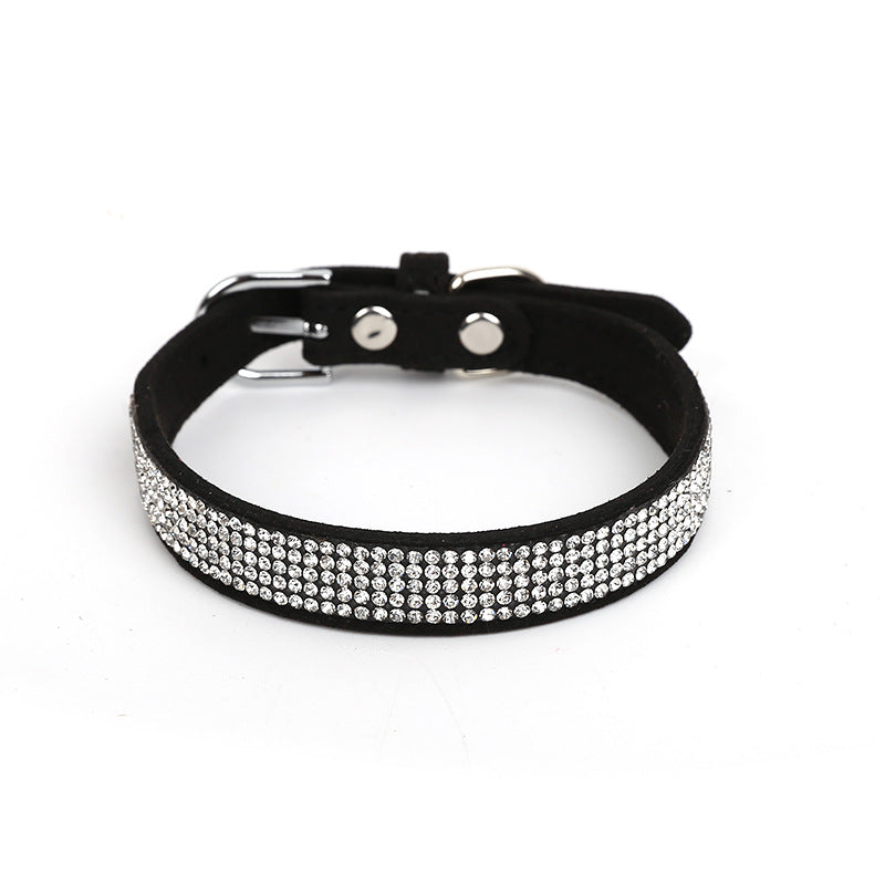 Sparkling Rhinestone Nylon Dog Collar Adjustable Sizes 4
