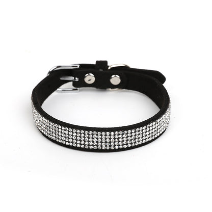 Sparkling Rhinestone Nylon Dog Collar Adjustable Sizes 4