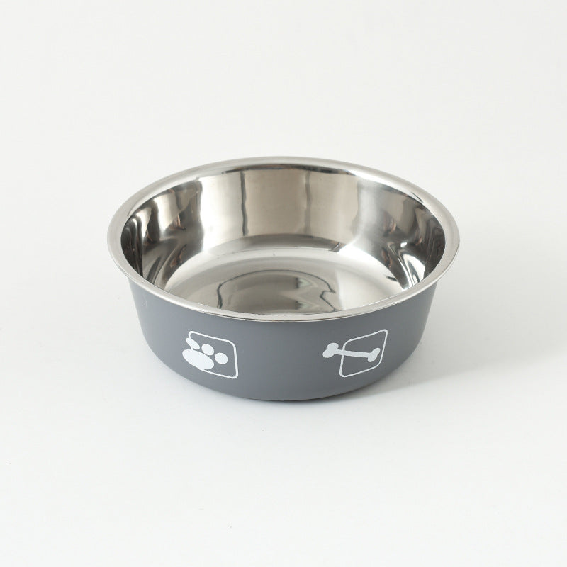 Stainless Steel Dog Bowl Printed Design Multiple Sizes 6