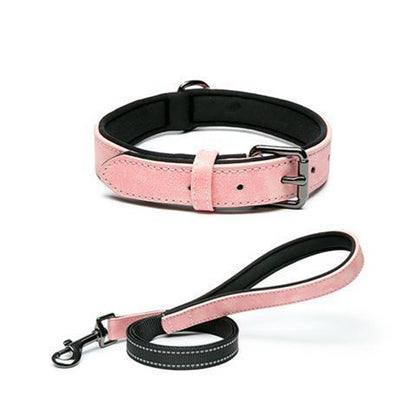 Reflective Artificial Leather Dog Collar Adjustable Sizes 13