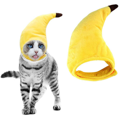 Plush Cat Headgear Banana Shape Soft Cotton Material 3