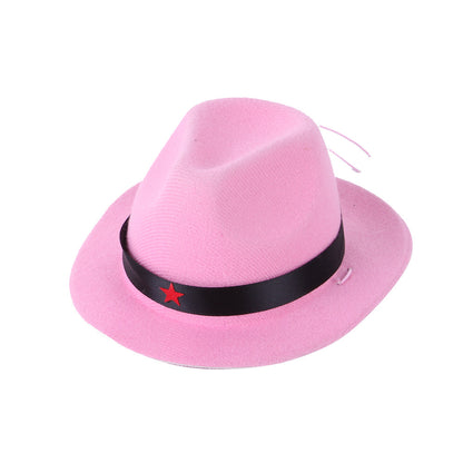 Polyester Dog Cowboy Hat with Star Trim Accessory 5