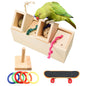 Wooden Parrot Foraging Toy Assembled Set 3 Pack
