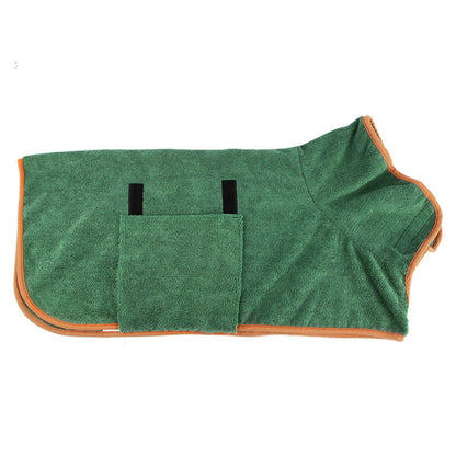 Water Absorbing Dog Bathrobe Quick Drying Microfiber Fabric 4