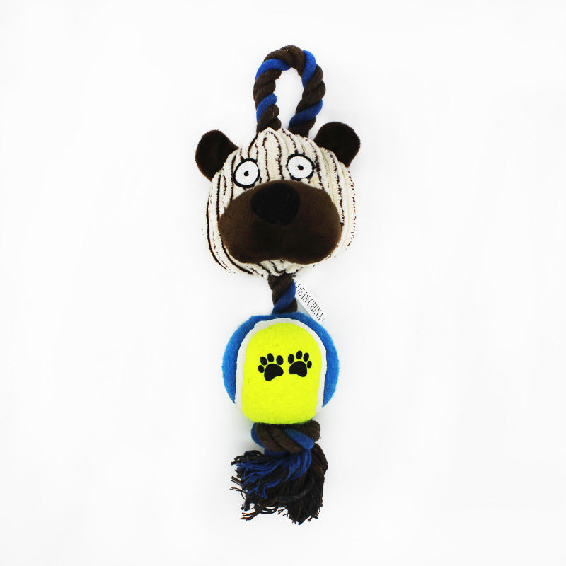 Plush Dog Toy Swing Ball with Cotton Rope 28 x 10 CM 5