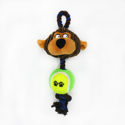 Plush Dog Toy Swing Ball with Cotton Rope 28 x 10 CM 7