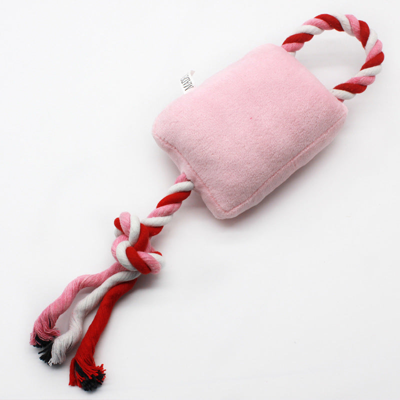 Plush Dog Toy Happy Dog Cotton String 32x12x9cm 4