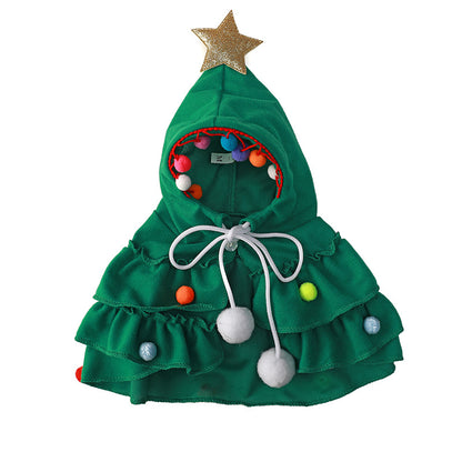 Christmas Tree Dog Cape and Shawl Festive Holiday Costume 6