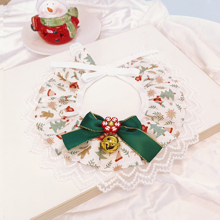 Cotton Dog Bandana Christmas Scarf for Festive Holiday Dress Up 7