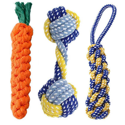 Cotton Dog Rope Toy Durable Knot Chew Toy for Dogs