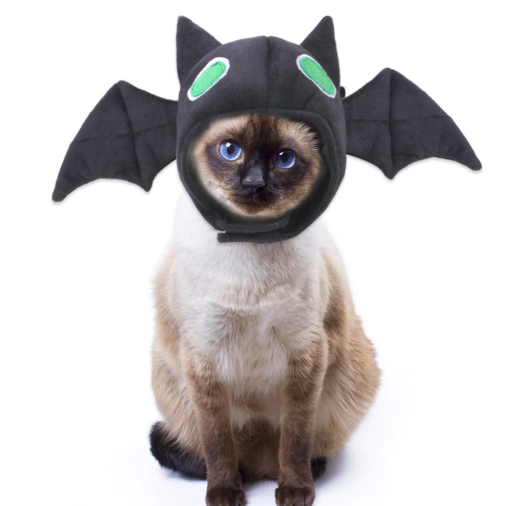 Wool Cat Collar Bat Hat Halloween Costume Accessory 5
