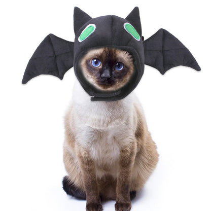 Wool Cat Collar Bat Hat Halloween Costume Accessory 5