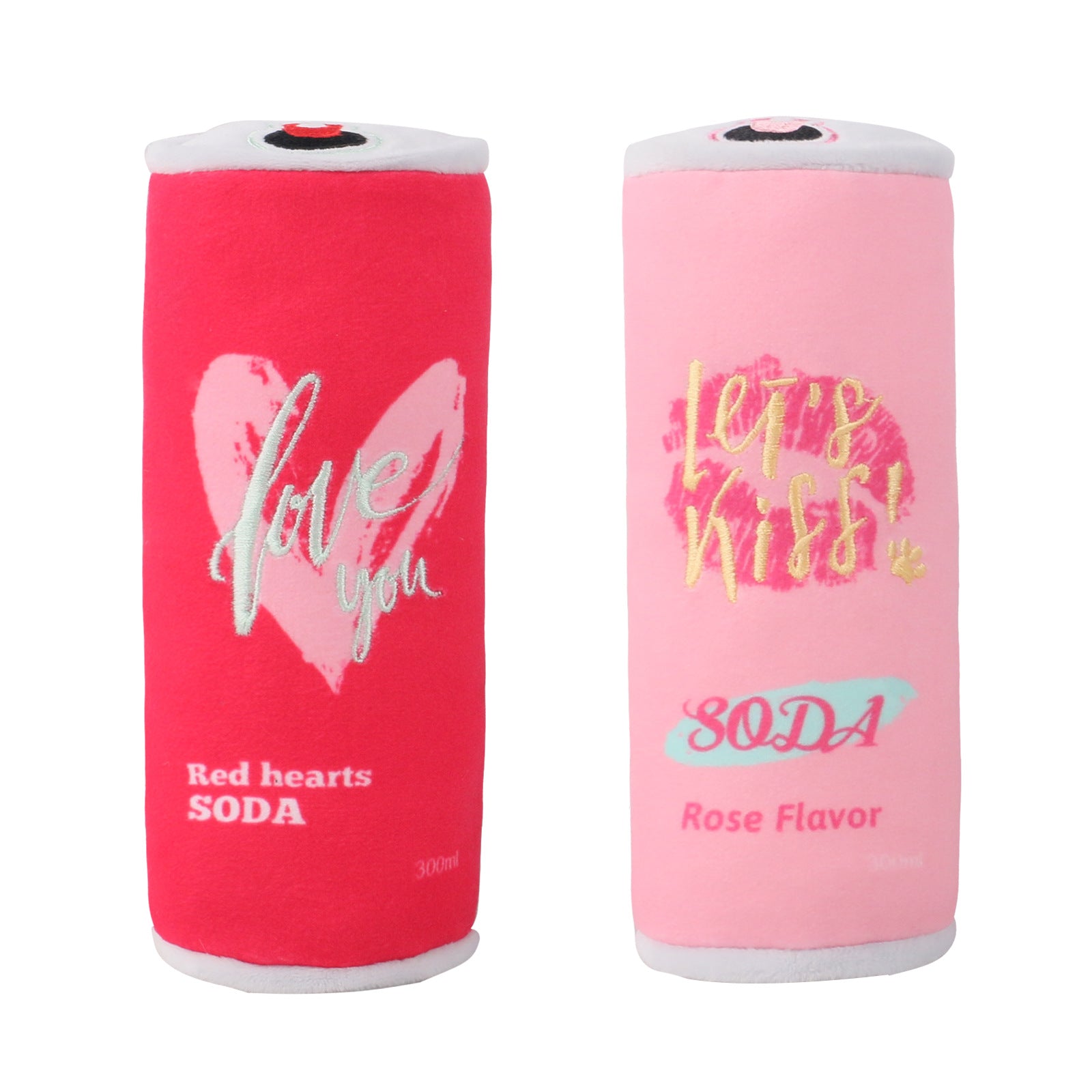 Plush Dog Toy Soda Can Shape Soft Durable 8x20cm 3