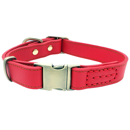 Leather Dog Collar Adjustable Buckle Durable Quality 4