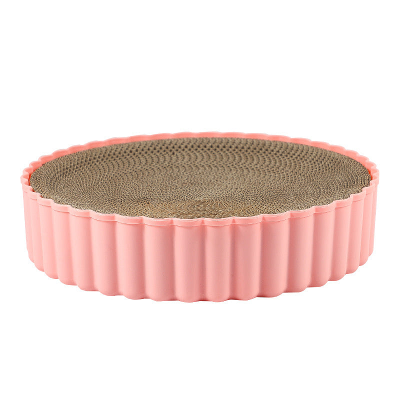 Corrugated Paper Cat Scratch Board Round PP Material S L Sizes 4