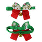 Polyester Dog Collar Christmas Bow Lightweight Festive