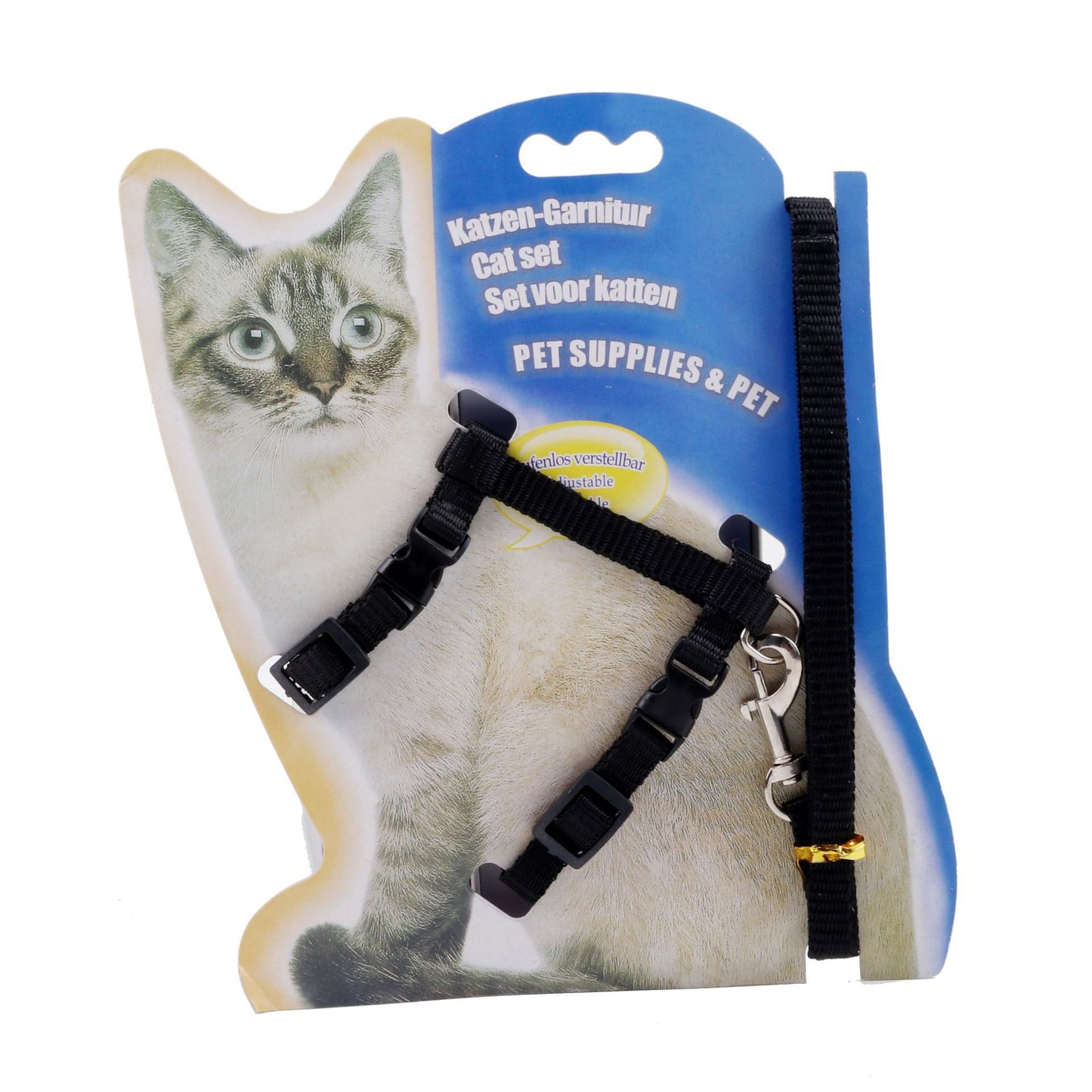 Nylon Cat Traction Rope Adjustable Chest and Neck Size 6