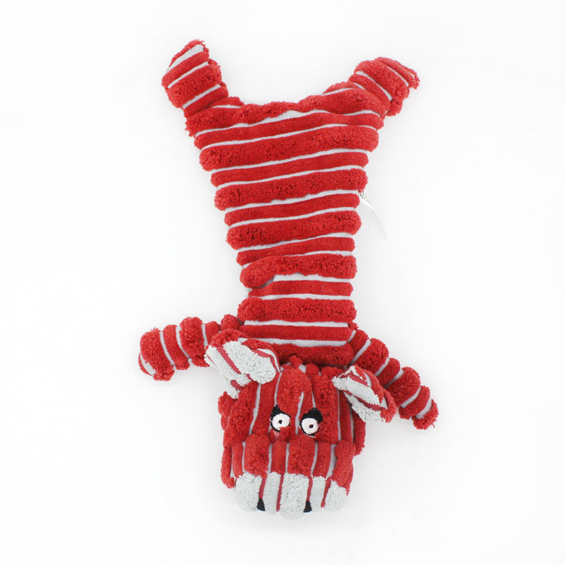 Lying Animal Plush Dog Toy Soft Interactive Chew Toy 3