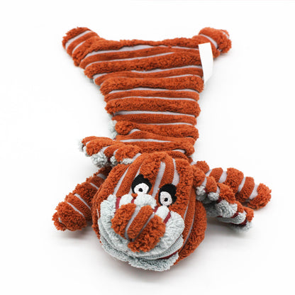 Lying Animal Plush Dog Toy Soft Interactive Chew Toy 7