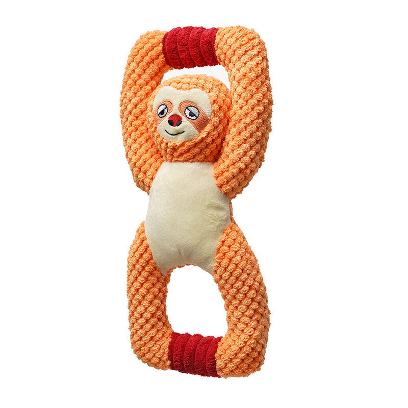 Plush Dog Toy Civet Sloth Shape Soft Interactive 2