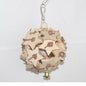 Wooden Parrot Chew Toy Star Ball Hanging Bird Cage Accessory 5