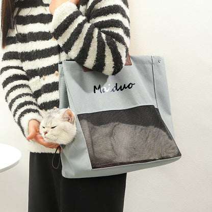 Canvas Soft Cat Carrier Portable Pet Bag 35x35cm