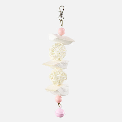 Cuttlebone and Vine Ball Parrot Chew Toy with Bells Small Medium Large 3
