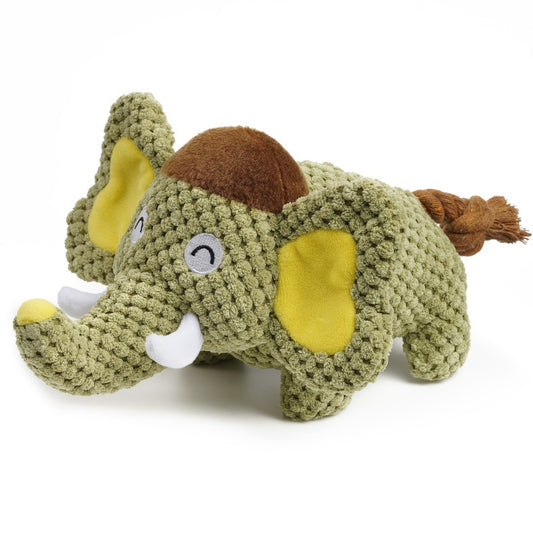 Elephant Plush Dog Toy Soft Interactive Chew Toy
