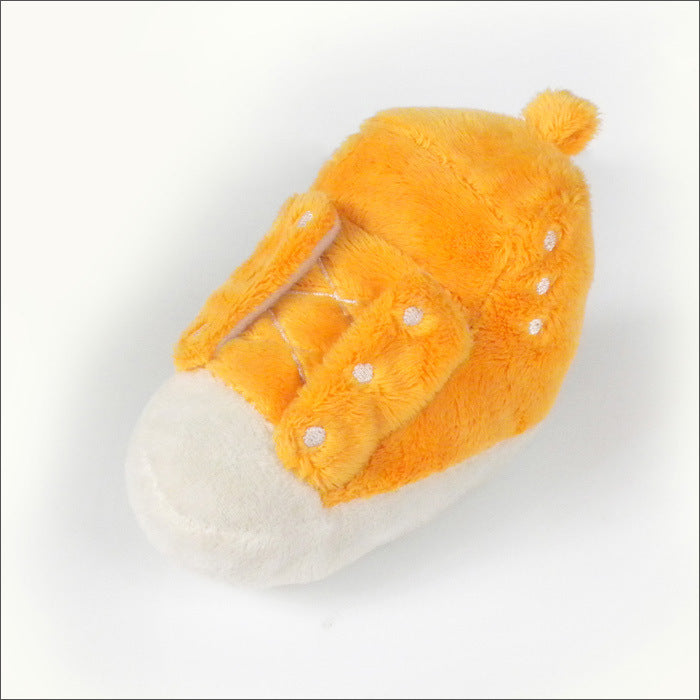 Plush Dog Toy Shoe Shape Squeaky Soft 11.5cm 5