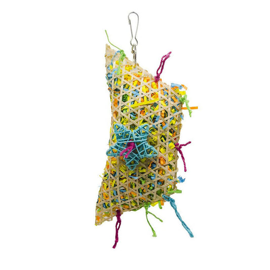 Paper Parrot Chew Toy Hanging Bird Enrichment Cage Accessory