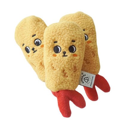 Plush Dog Toy Tempura Shape Soft Interactive Toy 3
