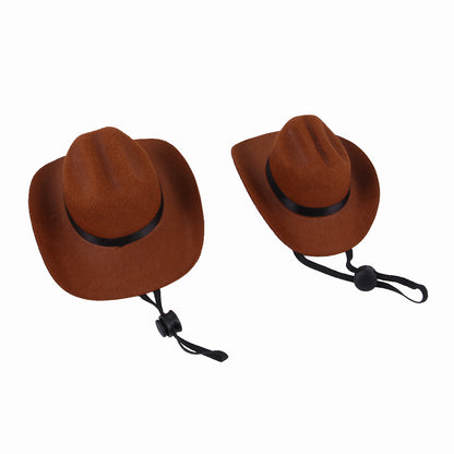 Non Woven Fabric Cat Hat Western Cowboy Style for Cats 2