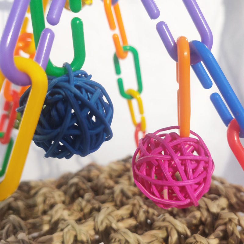 Straw Bird Hammock Hanging Resting Nest for Parrots 18x18x25cm 3