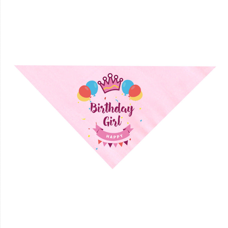 Cotton Dog Bandana Birthday Triangle Scarf 66x46cm 4