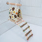 Canvas Bird Nest Ladder Wooden Cotton Climbing Toy for Parrots