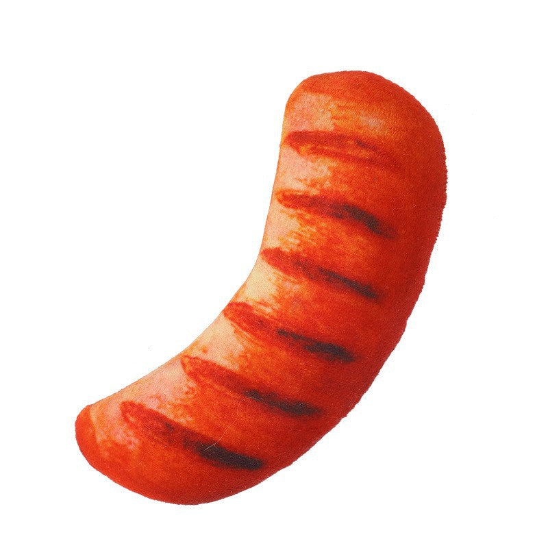 Plush Dog Chew Toy Simulation Food Shapes Chicken Wings Hot Dog Croissant 5