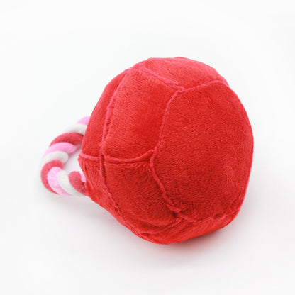 Imitation Diamond Plush Dog Toy with Cotton Rope 12x8cm 7