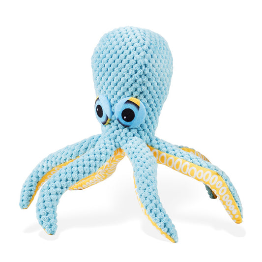 Big Eyes Octopus Plush Dog Toy Squeaky Soft Interactive