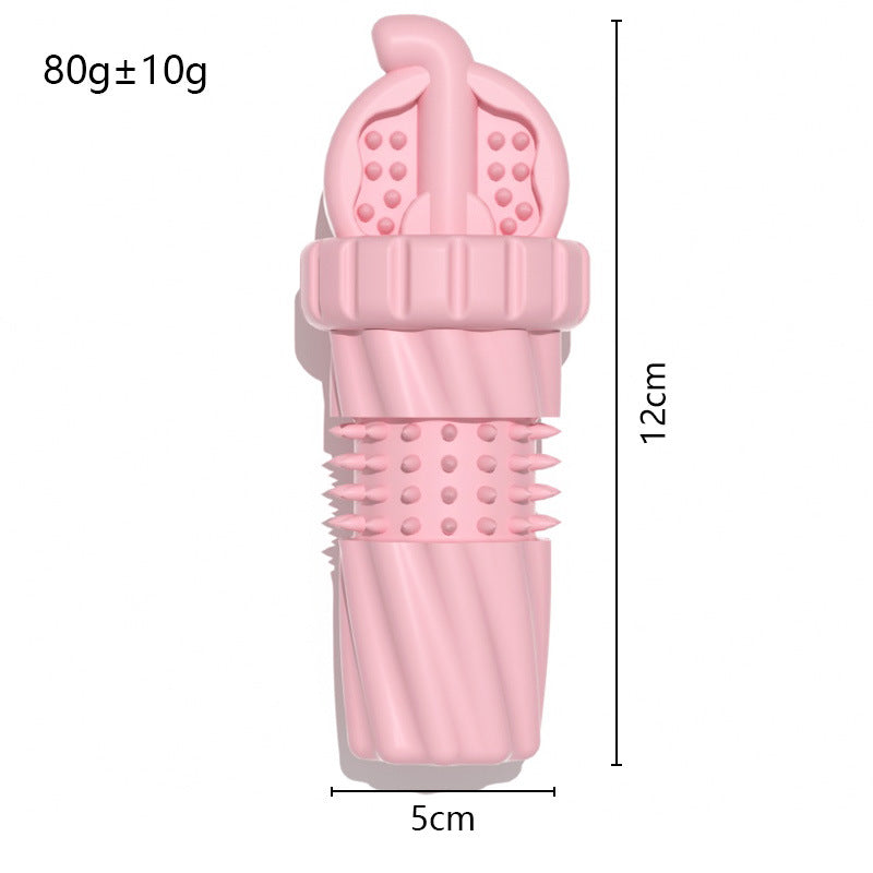Coke Cup Shape Dog Chew Toy TPR Material Durable 12x5cm