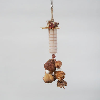 Wooden Parrot Chew Toy Hanging Natural Bird Cage Accessory 2