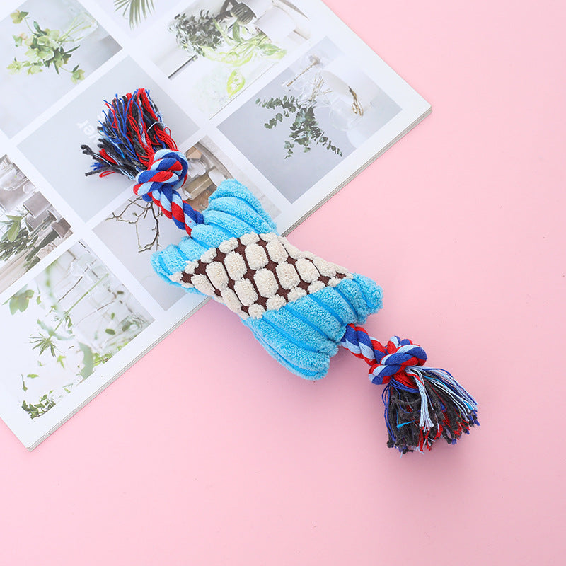 Plush Dog Rope Toy Candy Shape Durable Chew Toy 2
