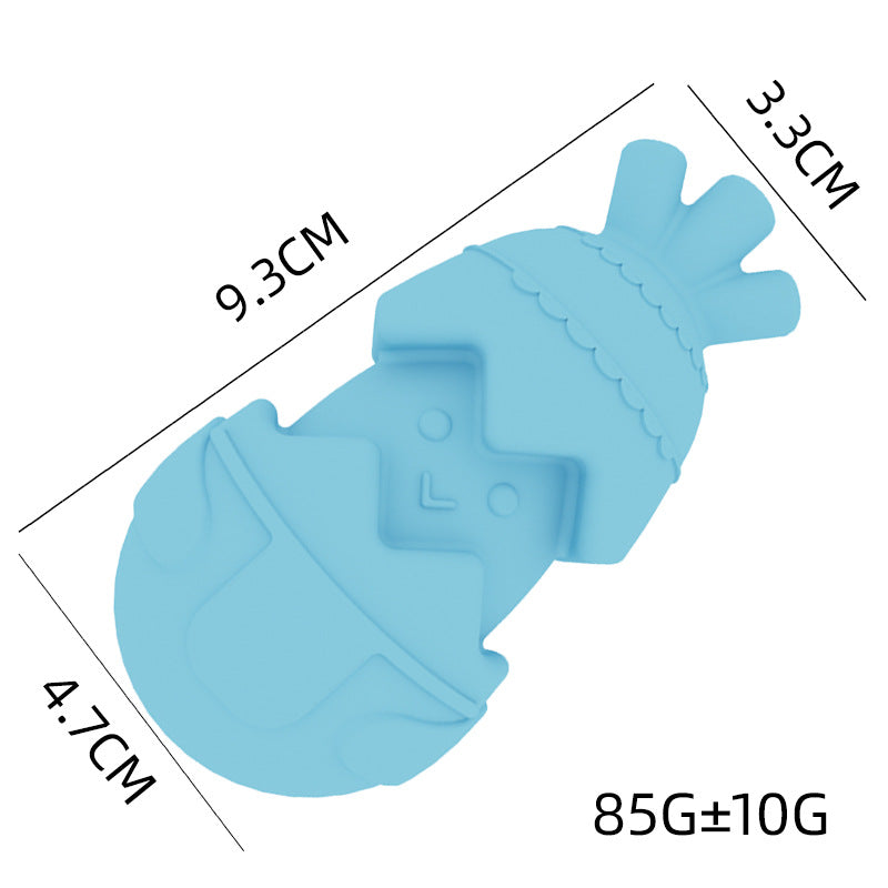 Egg Shaped Rubber Dog Chew Toy Lightweight Durable 2