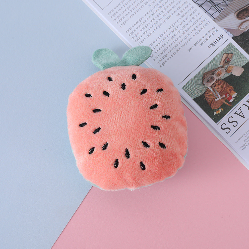 Plush Dog Toy Imitation Fruit Soft Durable 12x9cm 7