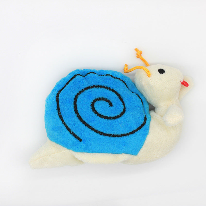 Snail Plush Dog Toy Soft Interactive Chew Toy 7