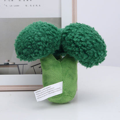Plush Dog Toy Broccoli Soft Squeaky Chew Toy 3