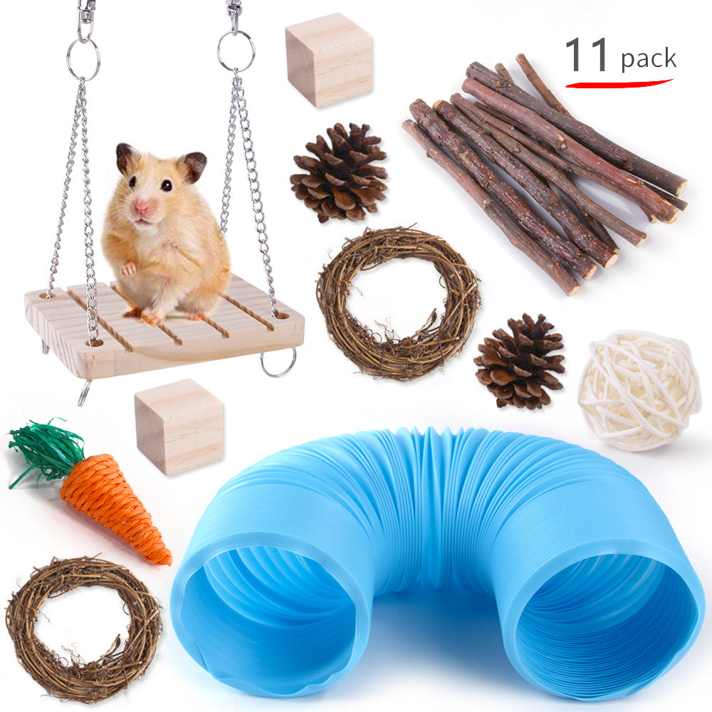 Wooden Parrot Chew Toy Combination Set for Birds 11 Pack 2