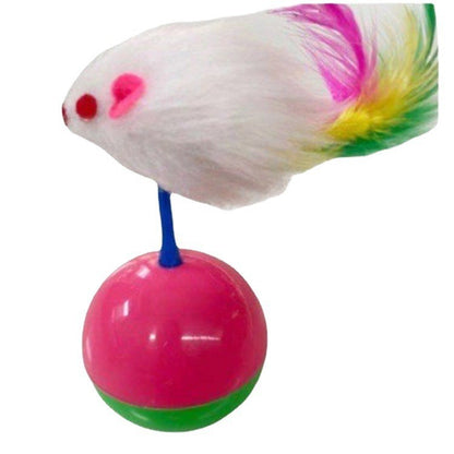 Plush Cat Toy Tumbler Mouse Teasing Ball 12x5cm 4