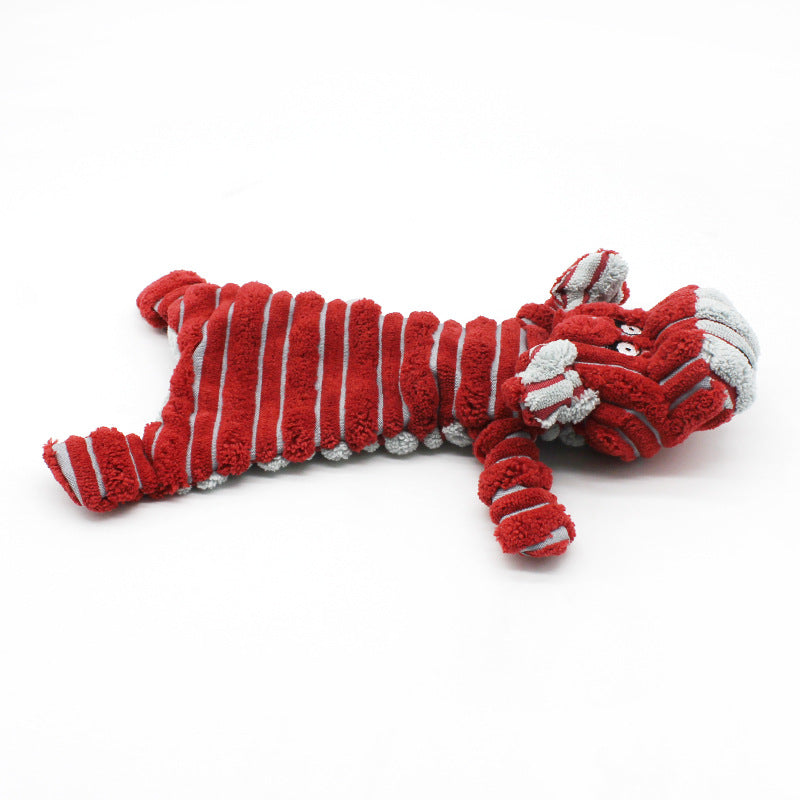 Lying Animal Plush Dog Toy Soft Interactive Chew Toy 4