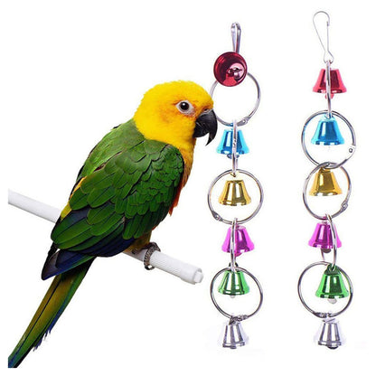 Wooden Parrot Toy Set Hanging Bird Cage Accessories 10 Pack 3